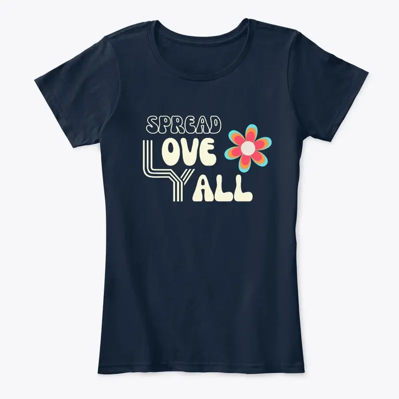 Retro Spread Love Yall Logo Tee - Women